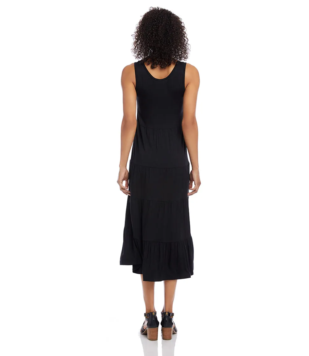 Petite Size Tiered Midi Dress