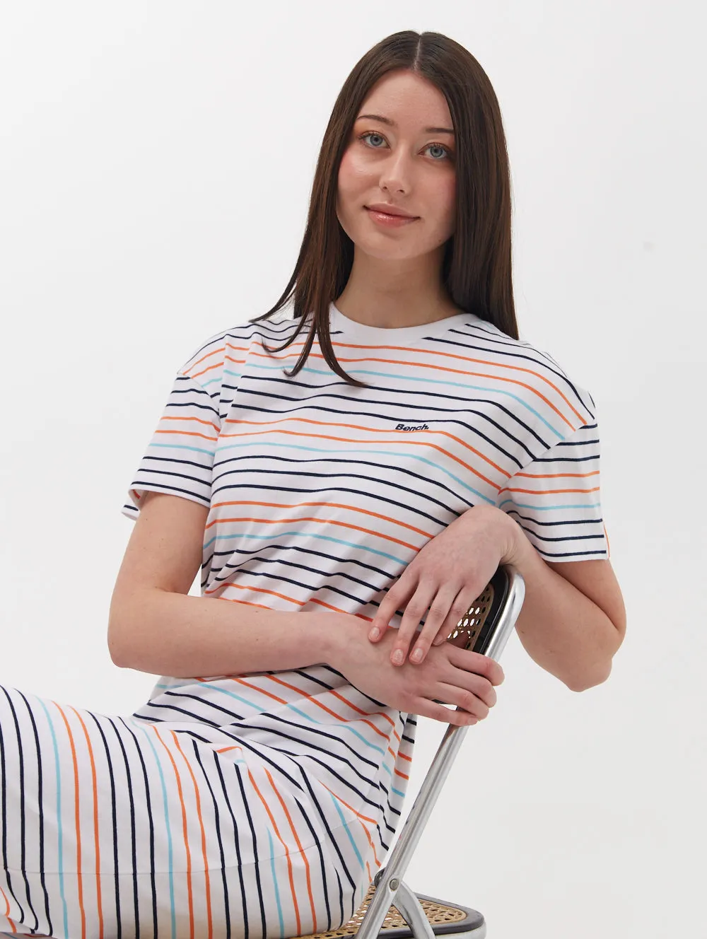 Phoena Stripe T-Shirt Dress