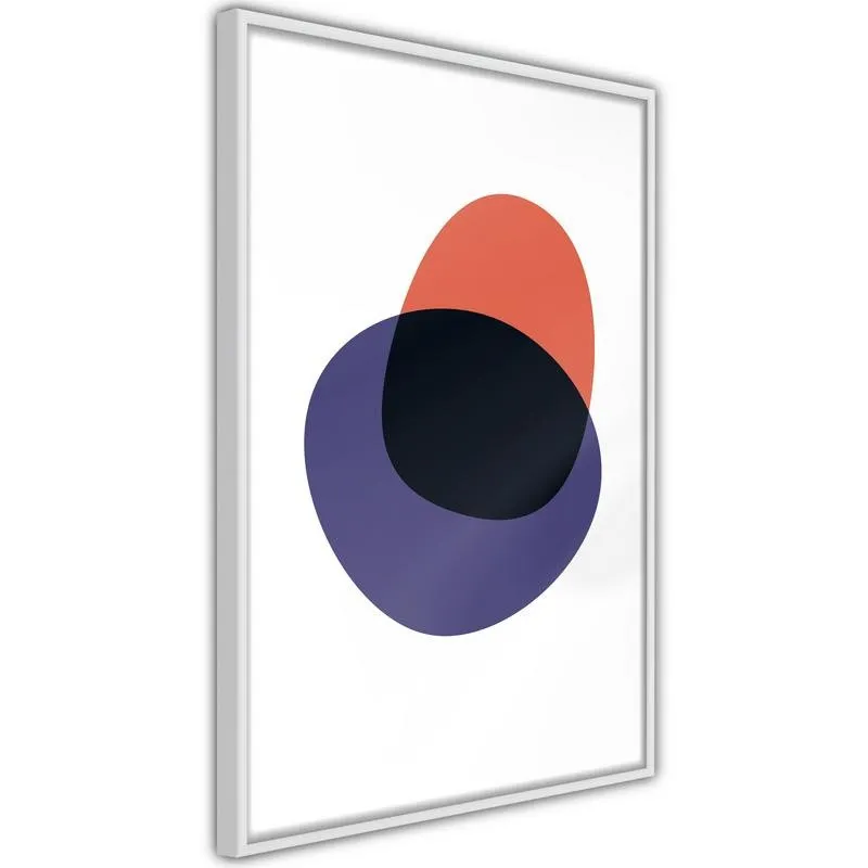 Poster White, Orange, Violet and Black