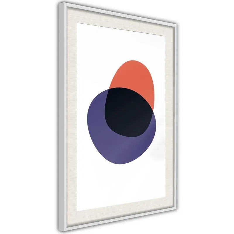 Poster White, Orange, Violet and Black