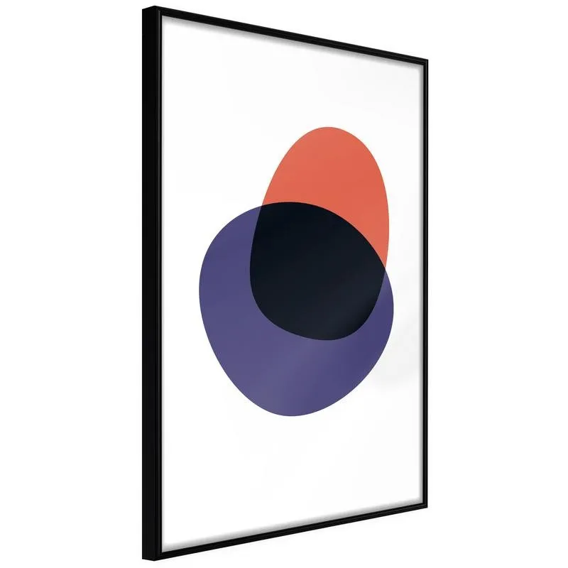 Poster White, Orange, Violet and Black