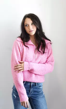 Pretty in Pink Plush Pullover