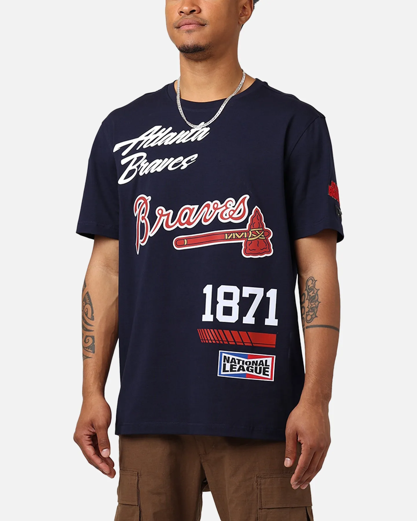 Pro Standard Atlanta Braves Fast Lane SJ T-Shirt Midnight Navy