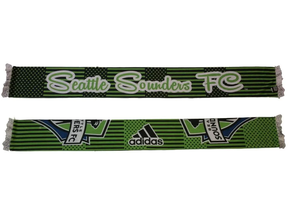 Seattle Sounders FC Adidas Womens Reversible Polka Dot Scarf (58.5 x 7.25)