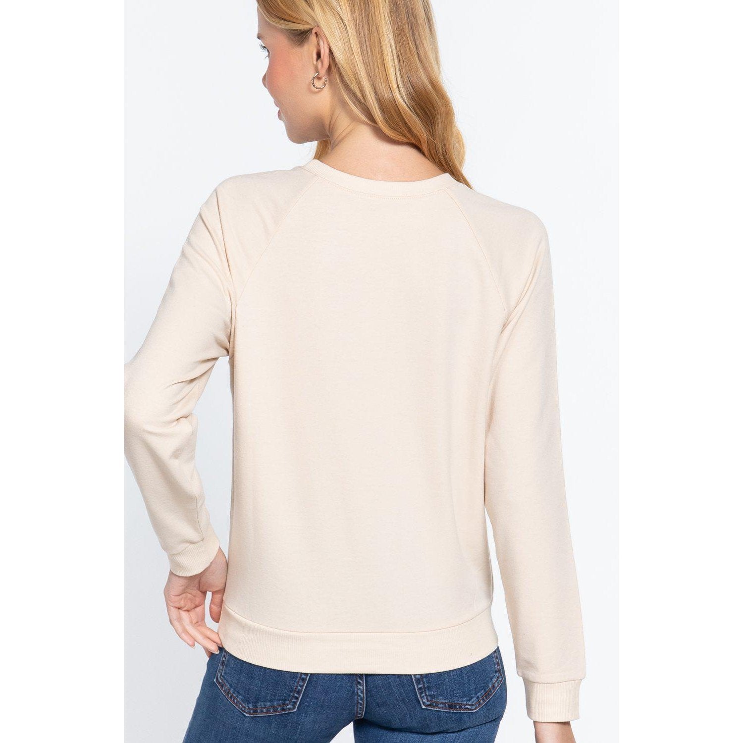 Sequins French Terry Pullover Top