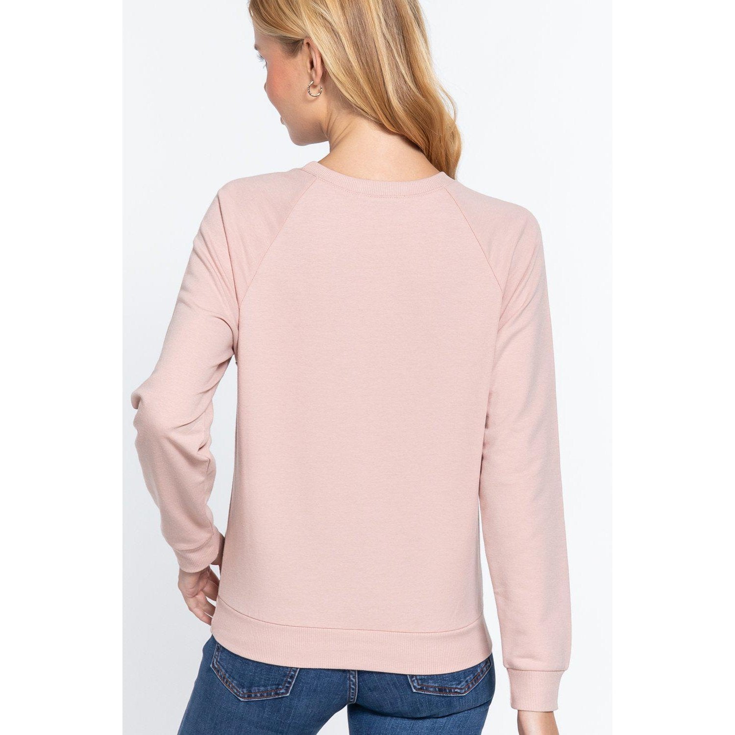 Sequins French Terry Pullover Top