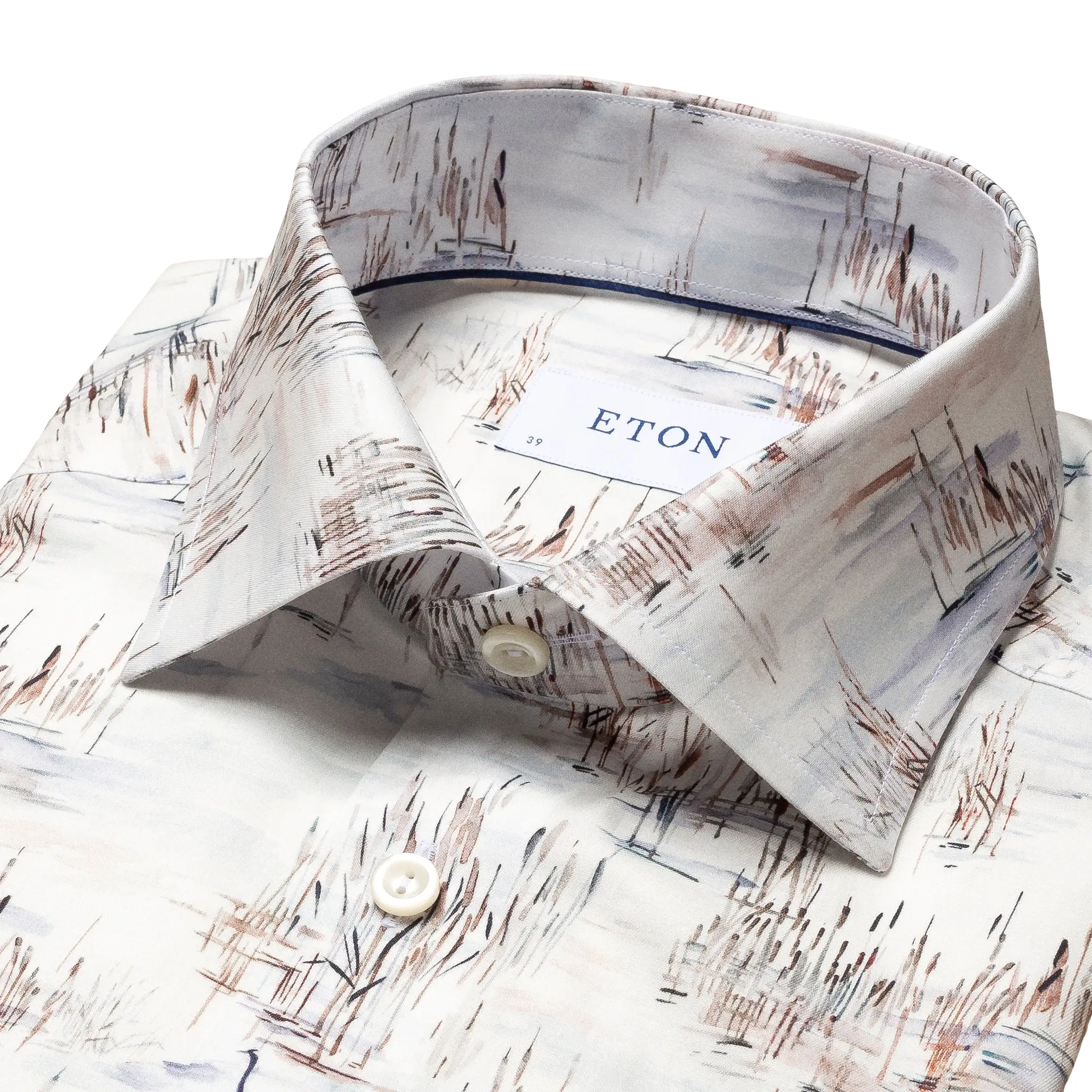 Slim Fit - Crane Print Signature Twill Shirt