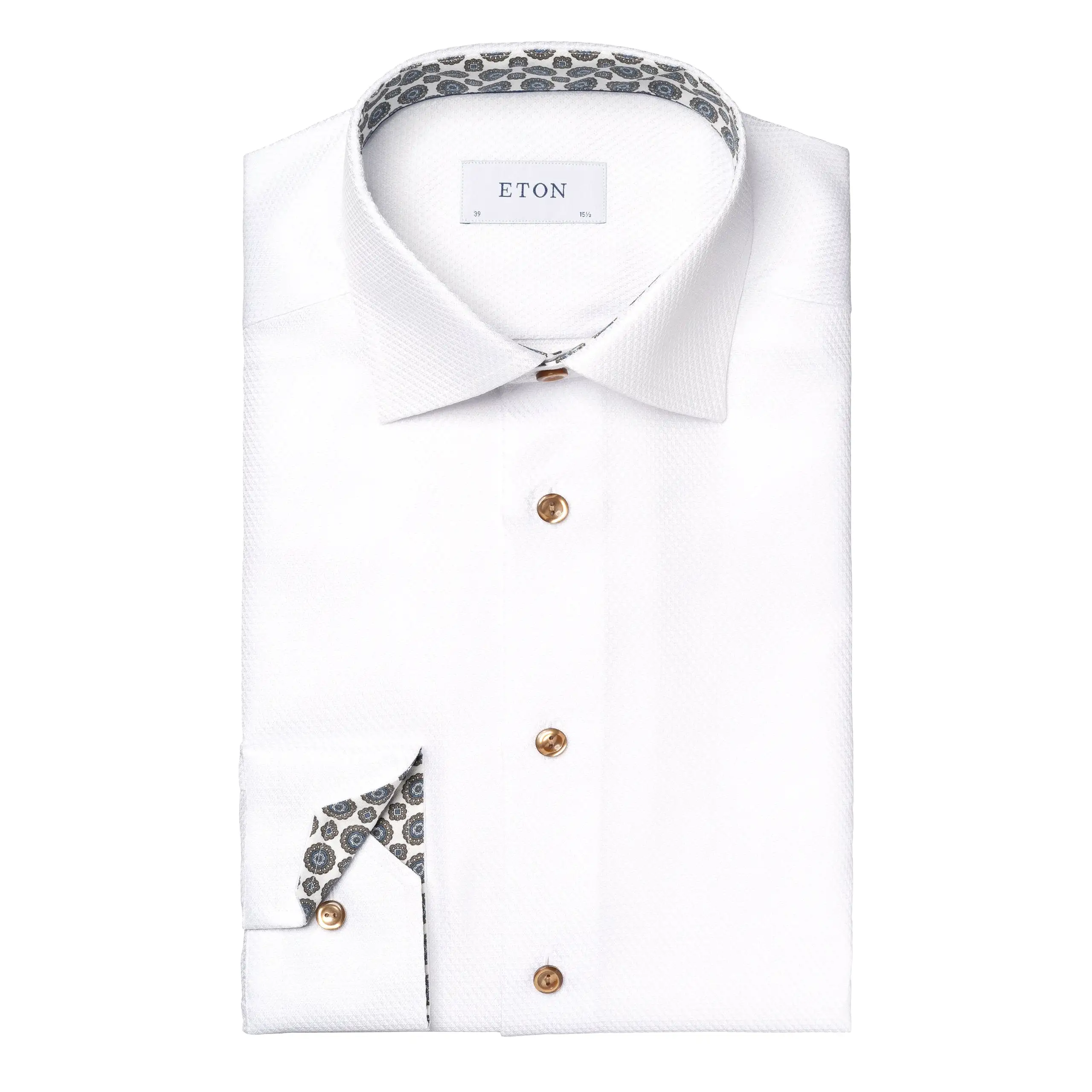 Slim Fit - Dobby Shirt - Medallion Contrast Details