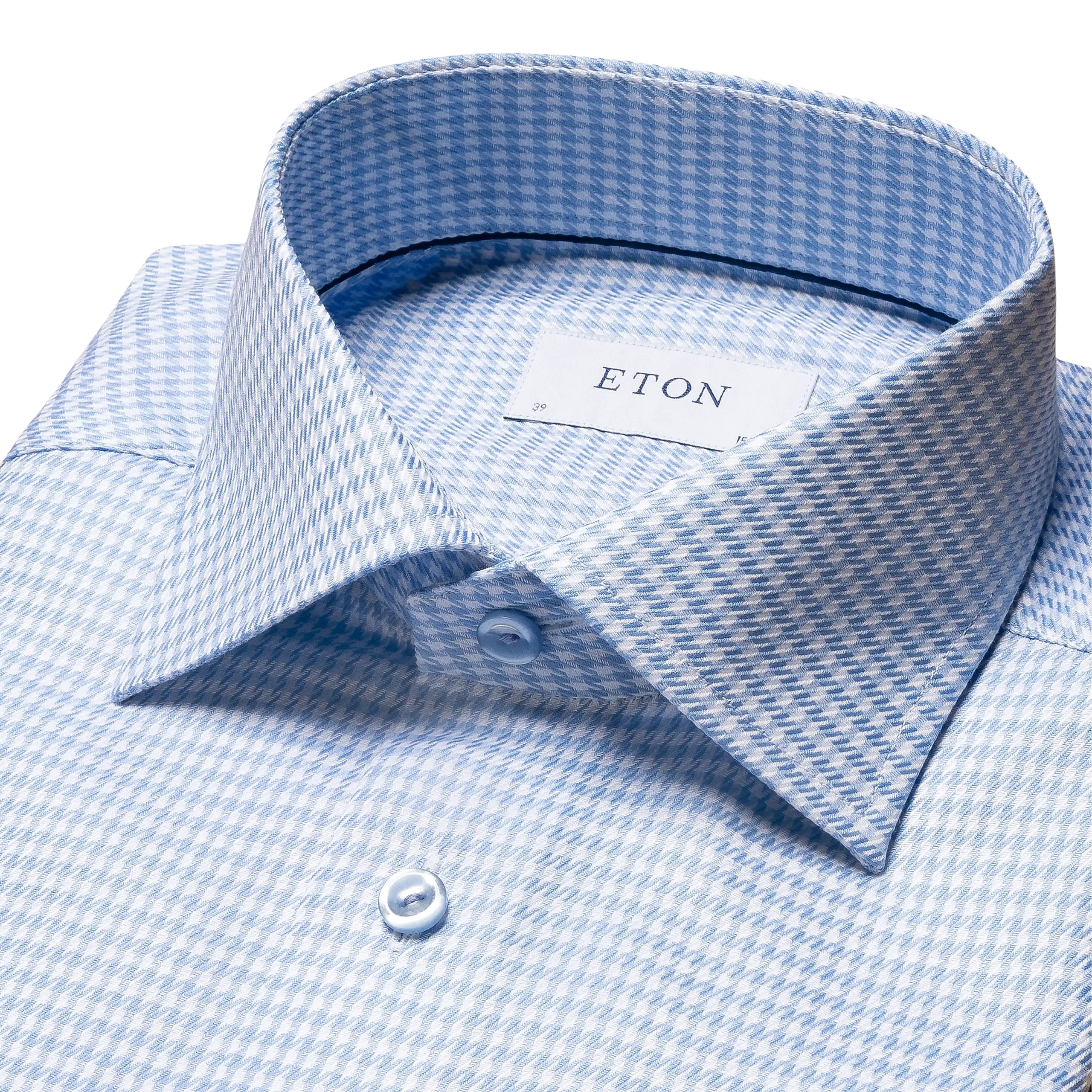 Slim Fit - Houndstooth Print Signature Twill Shirt