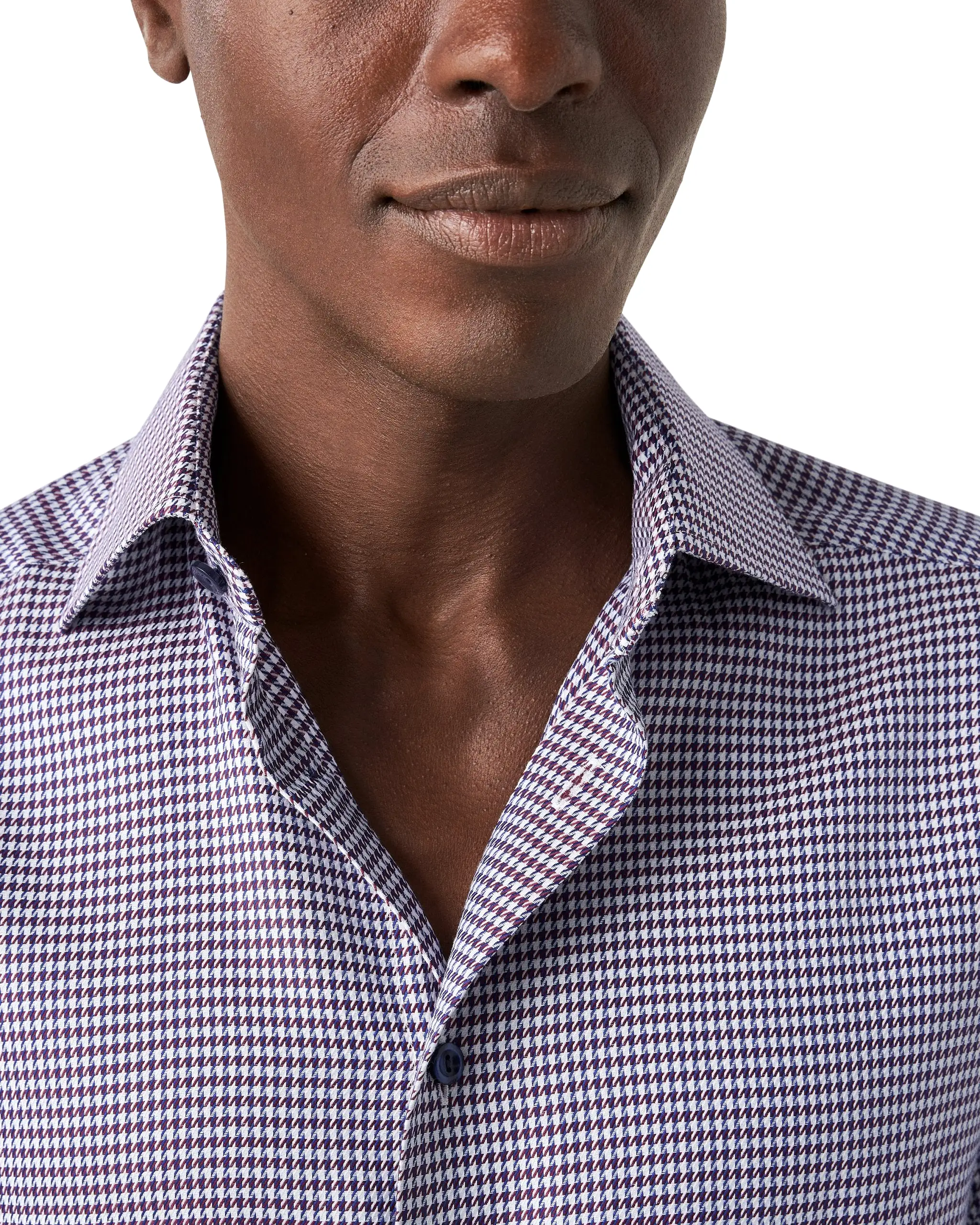 Slim Fit - Houndstooth Print Signature Twill Shirt