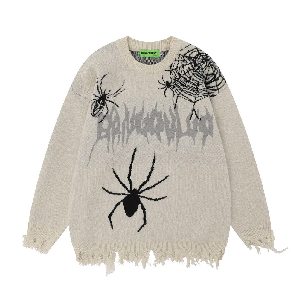 Spider Web Brocade Sweater Men