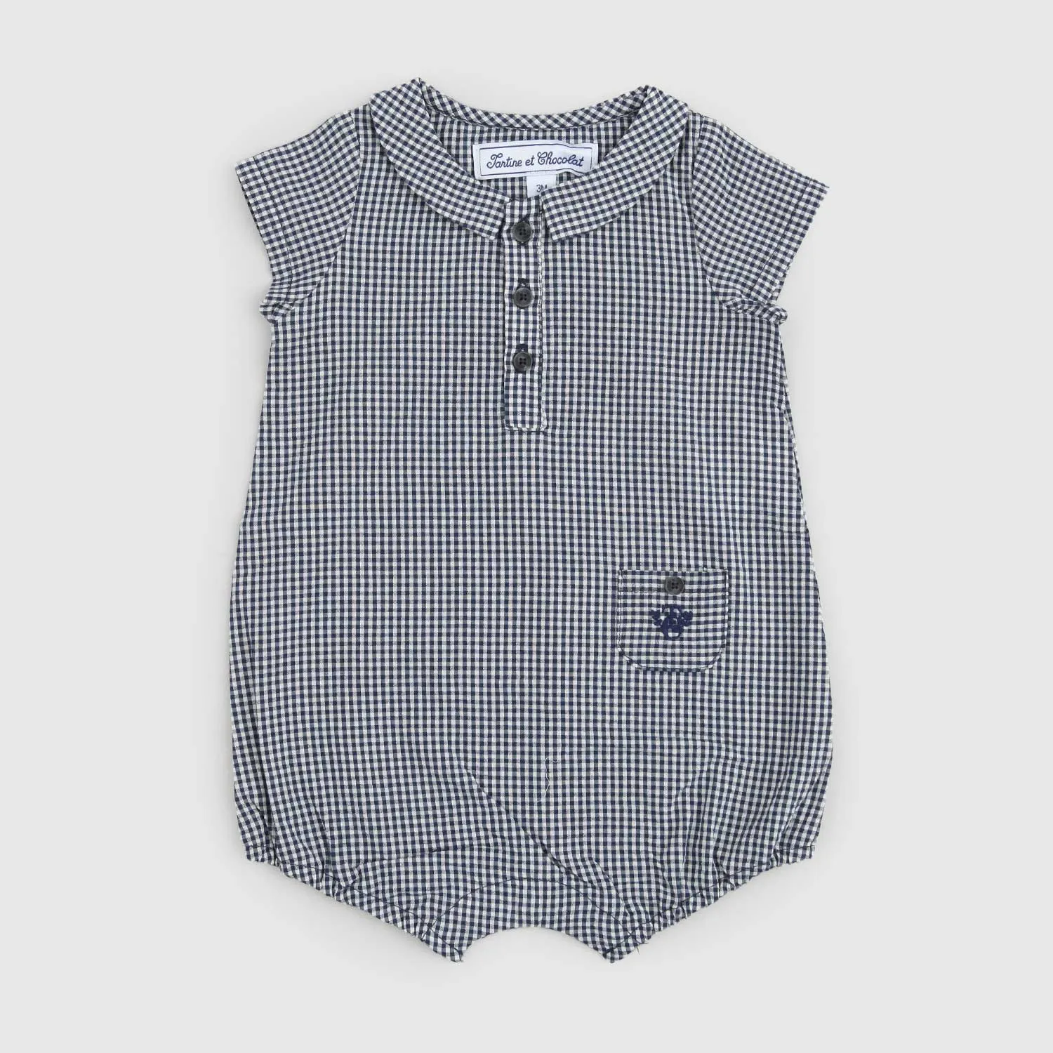 Tartine Et Chocolat Baby Road Trip Checkered Romper