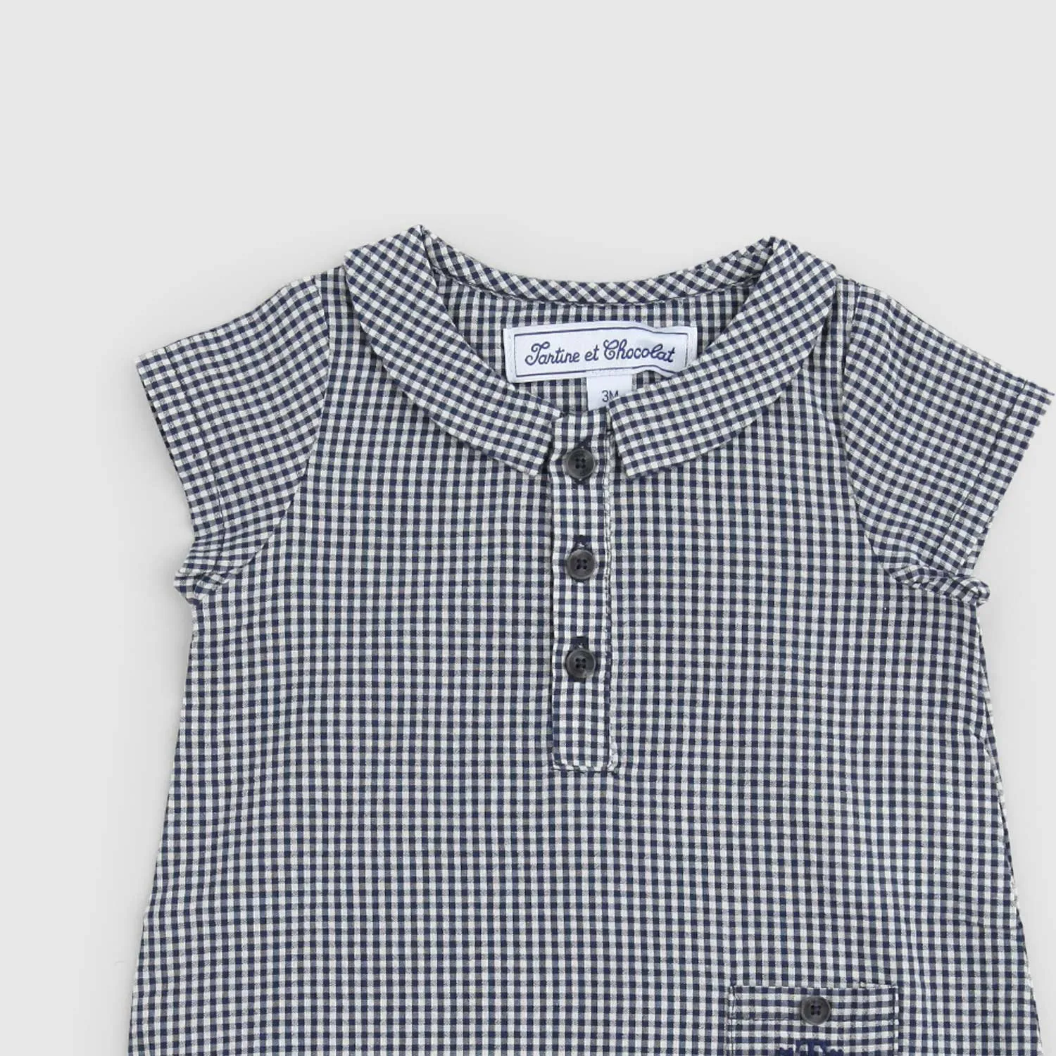 Tartine Et Chocolat Baby Road Trip Checkered Romper