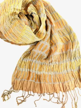 Textured Silk Scarf/Sunshine