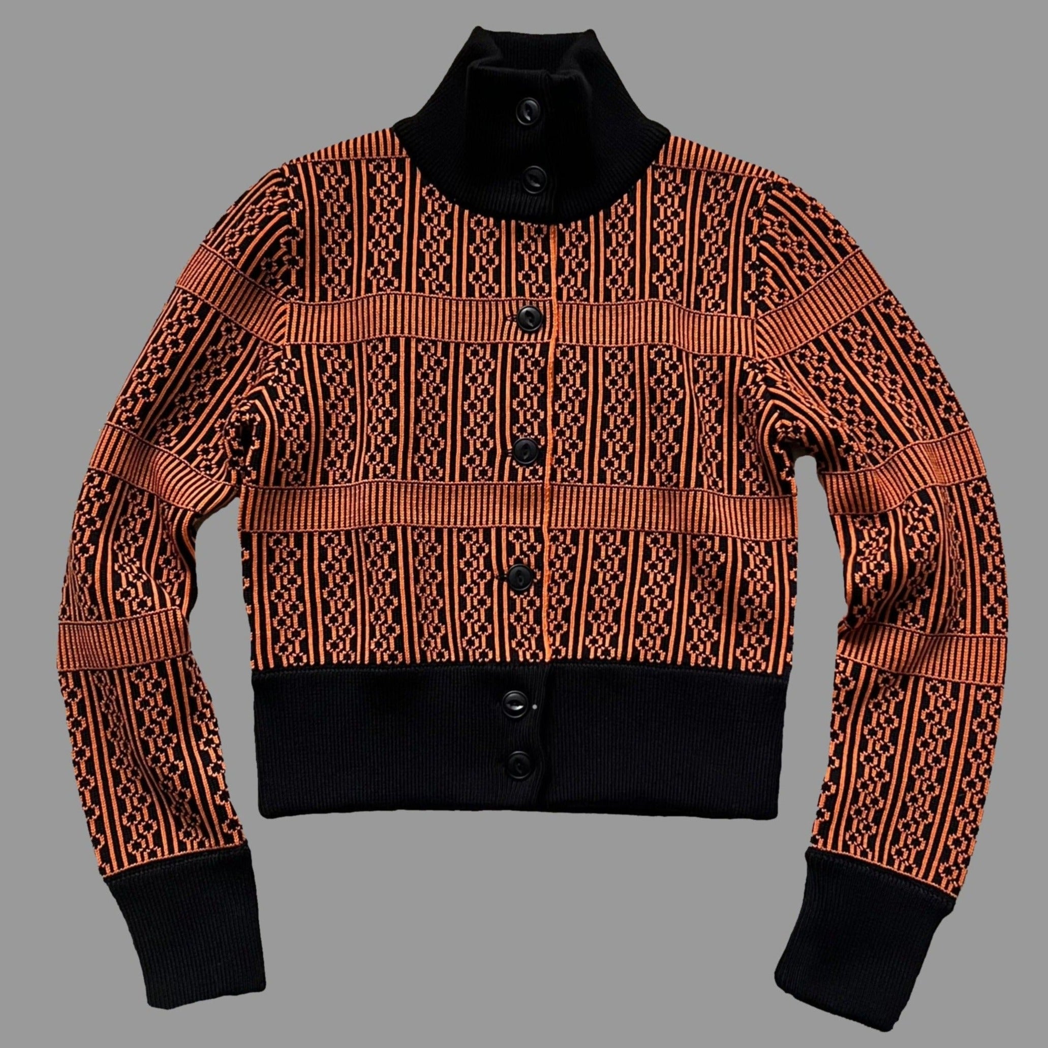 The Aviemore Ladies' cardigan Black & Orange