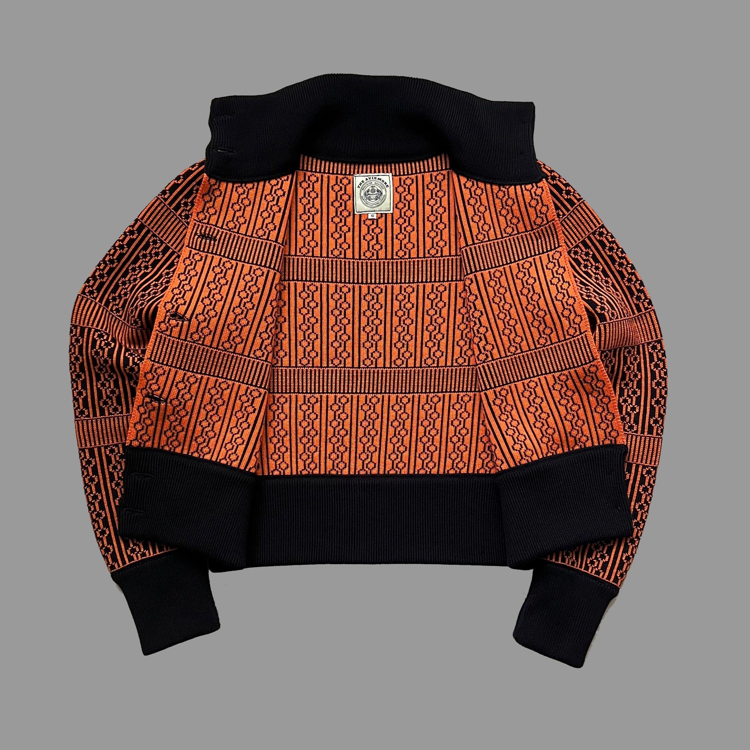 The Aviemore Ladies' cardigan Black & Orange