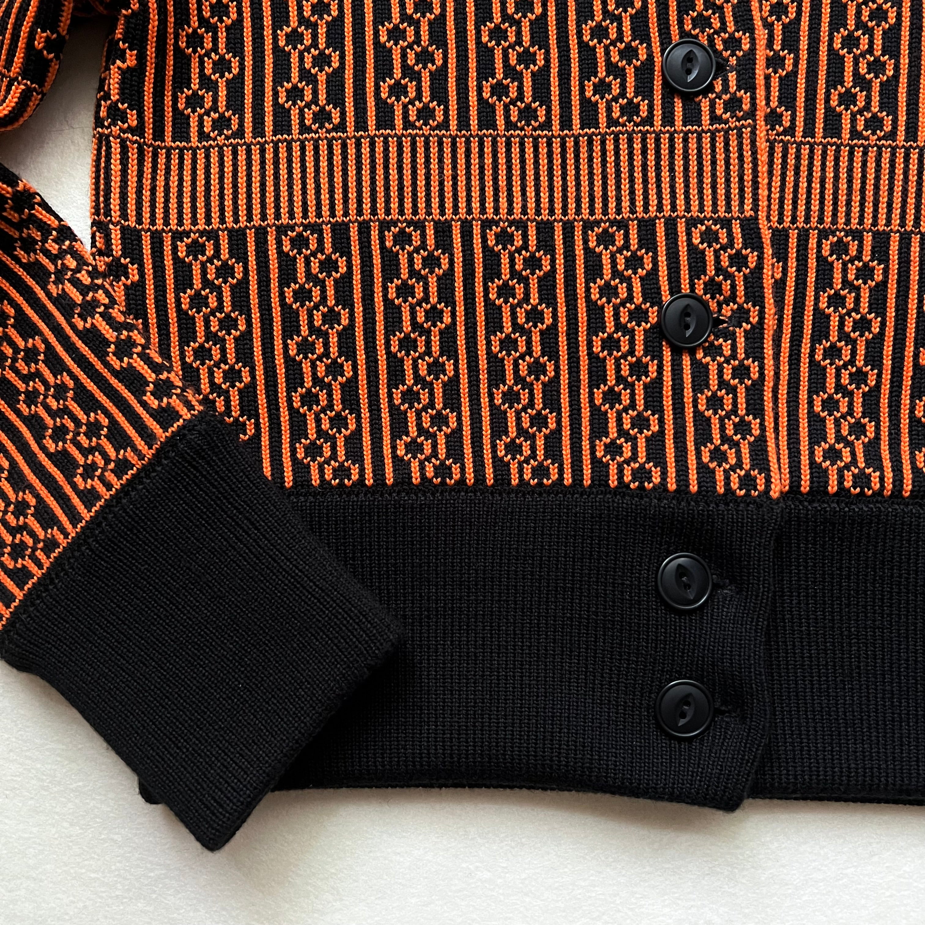 The Aviemore Ladies' cardigan Black & Orange