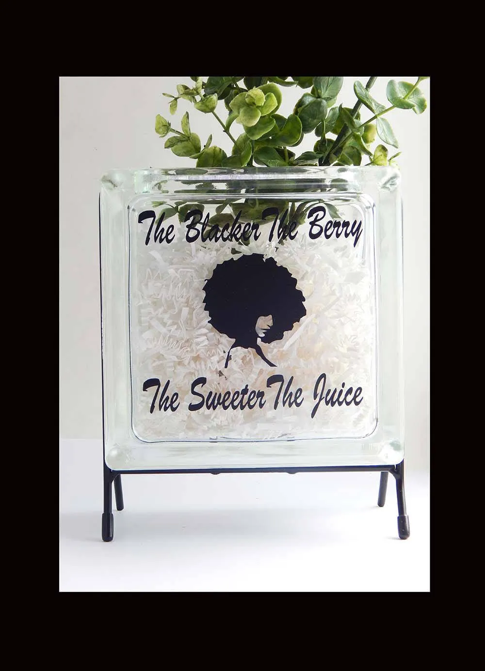 The Blacker the Berry the Sweeter The Juice Glass Block Decor Rocks Planter