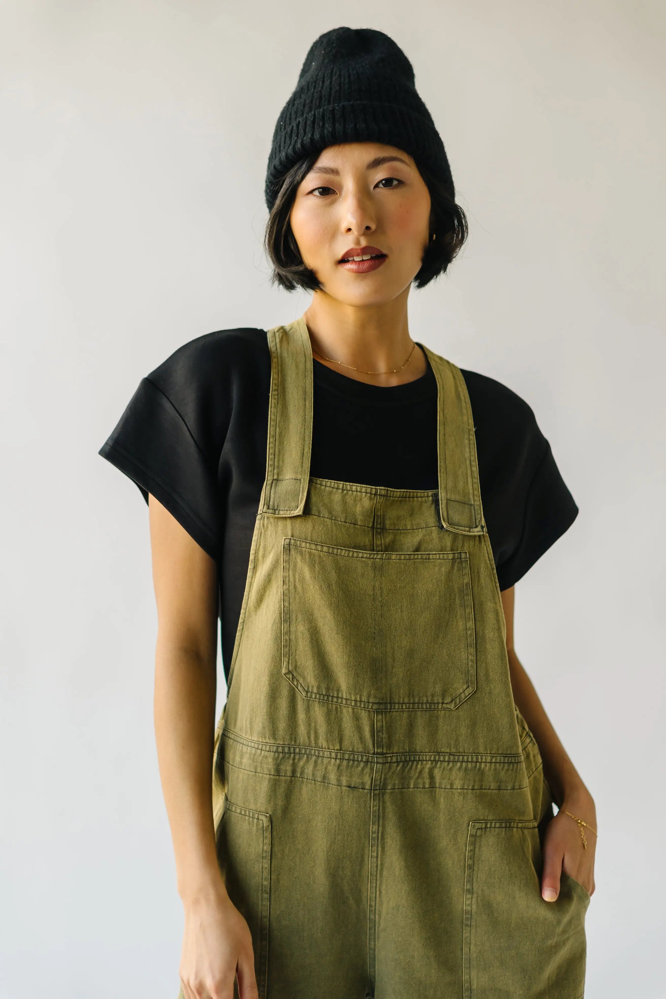 The Fortuna Wide Leg Jumpsuit in Olive