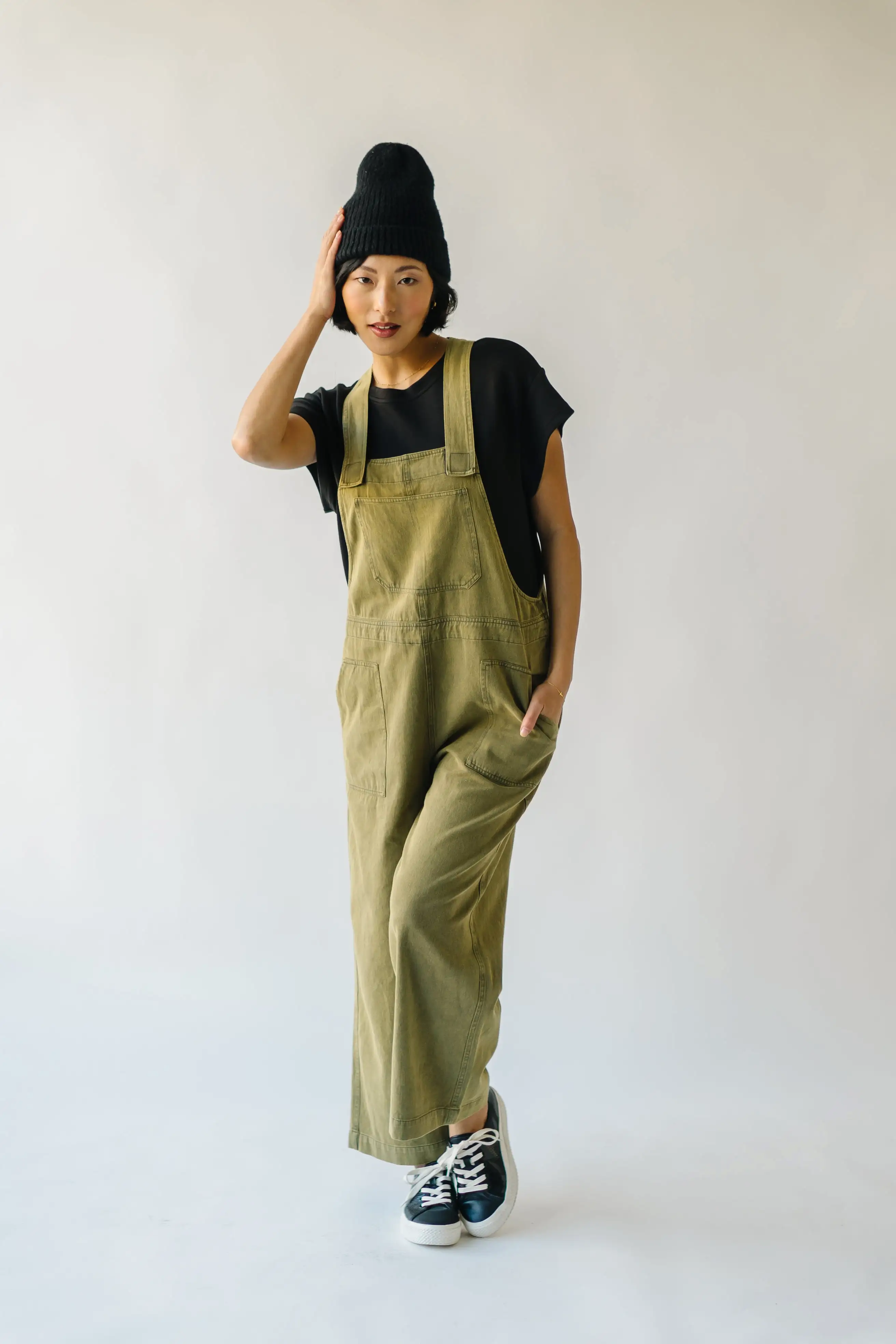 The Fortuna Wide Leg Jumpsuit in Olive