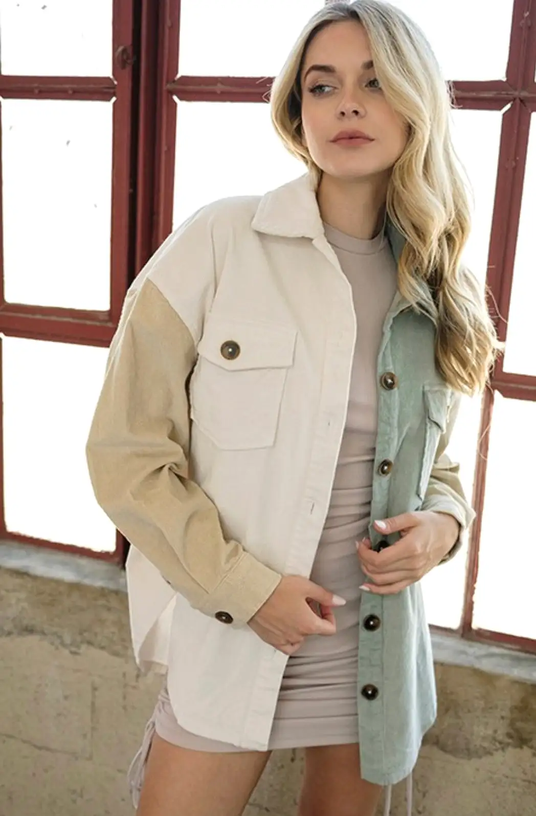 The Tammy Color-block Corduroy Jacket