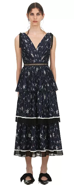 Tiered Star Midi Dress