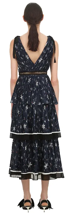 Tiered Star Midi Dress