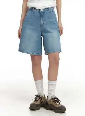 Washed Wide Leg Jorts CA409