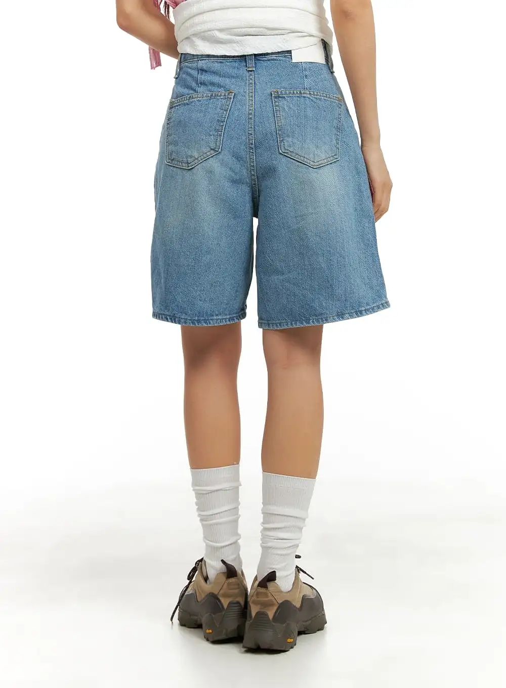 Washed Wide Leg Jorts CA409