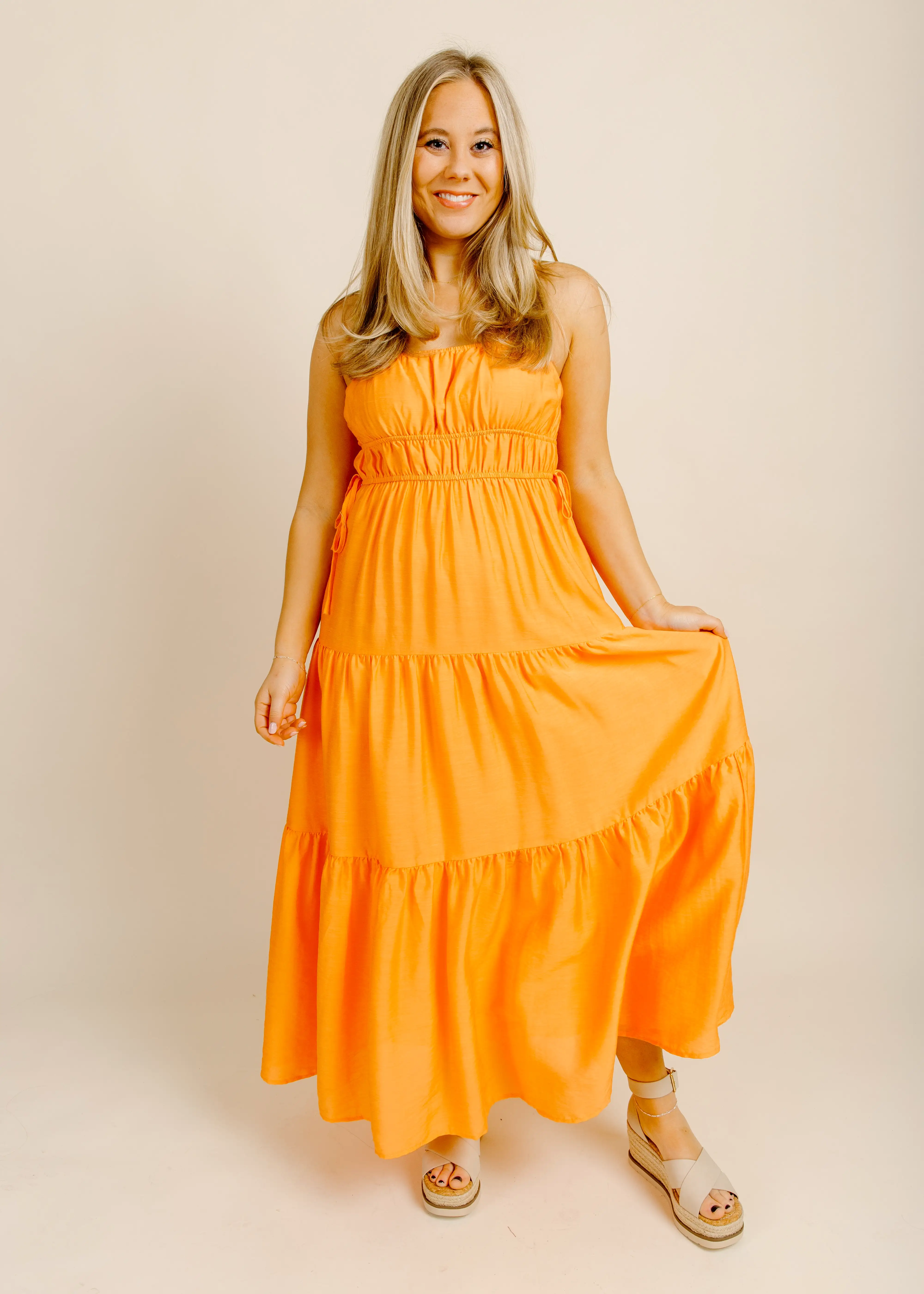 Waverly Midi Dress - Orange