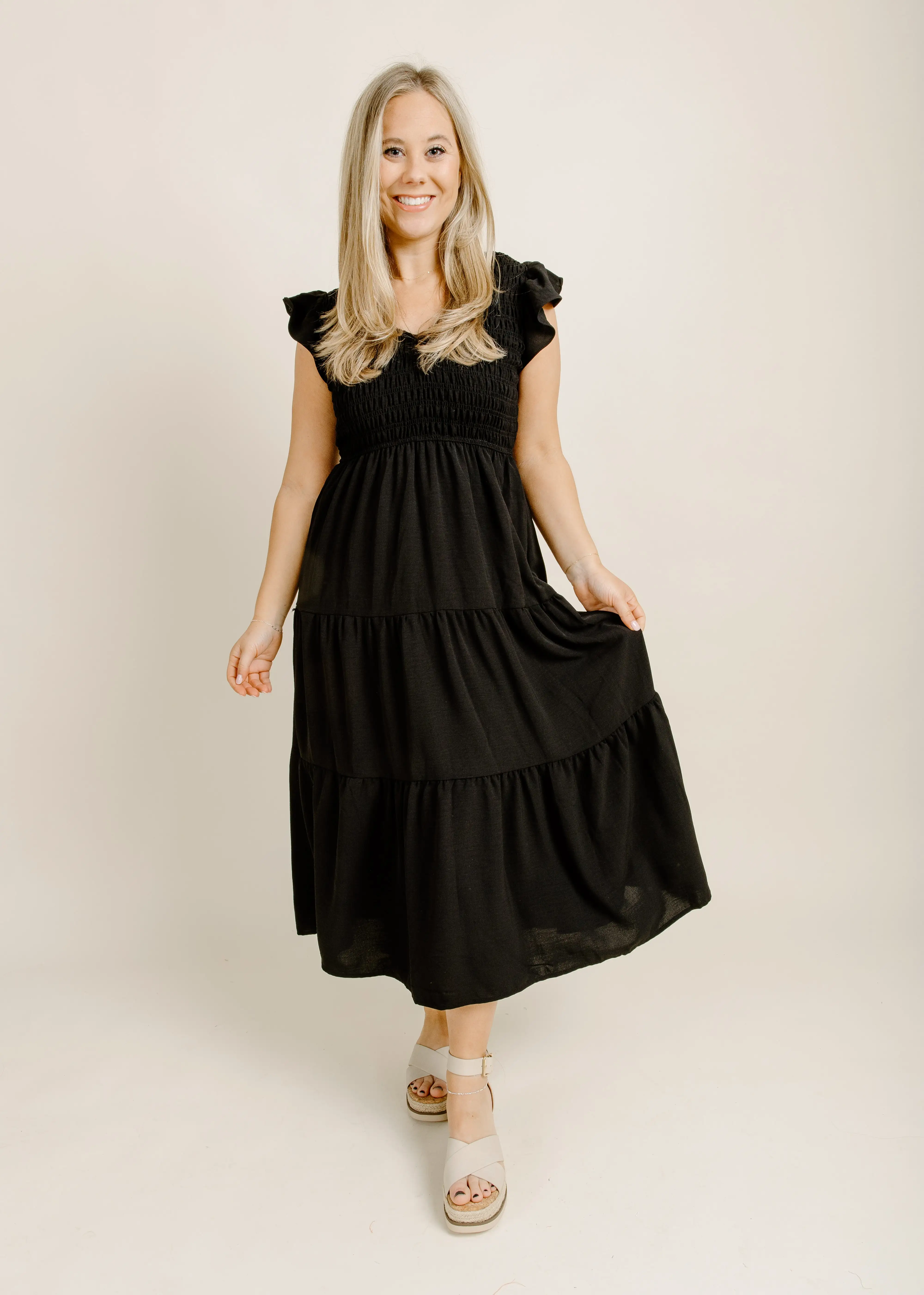 Wells Midi Dress - Black