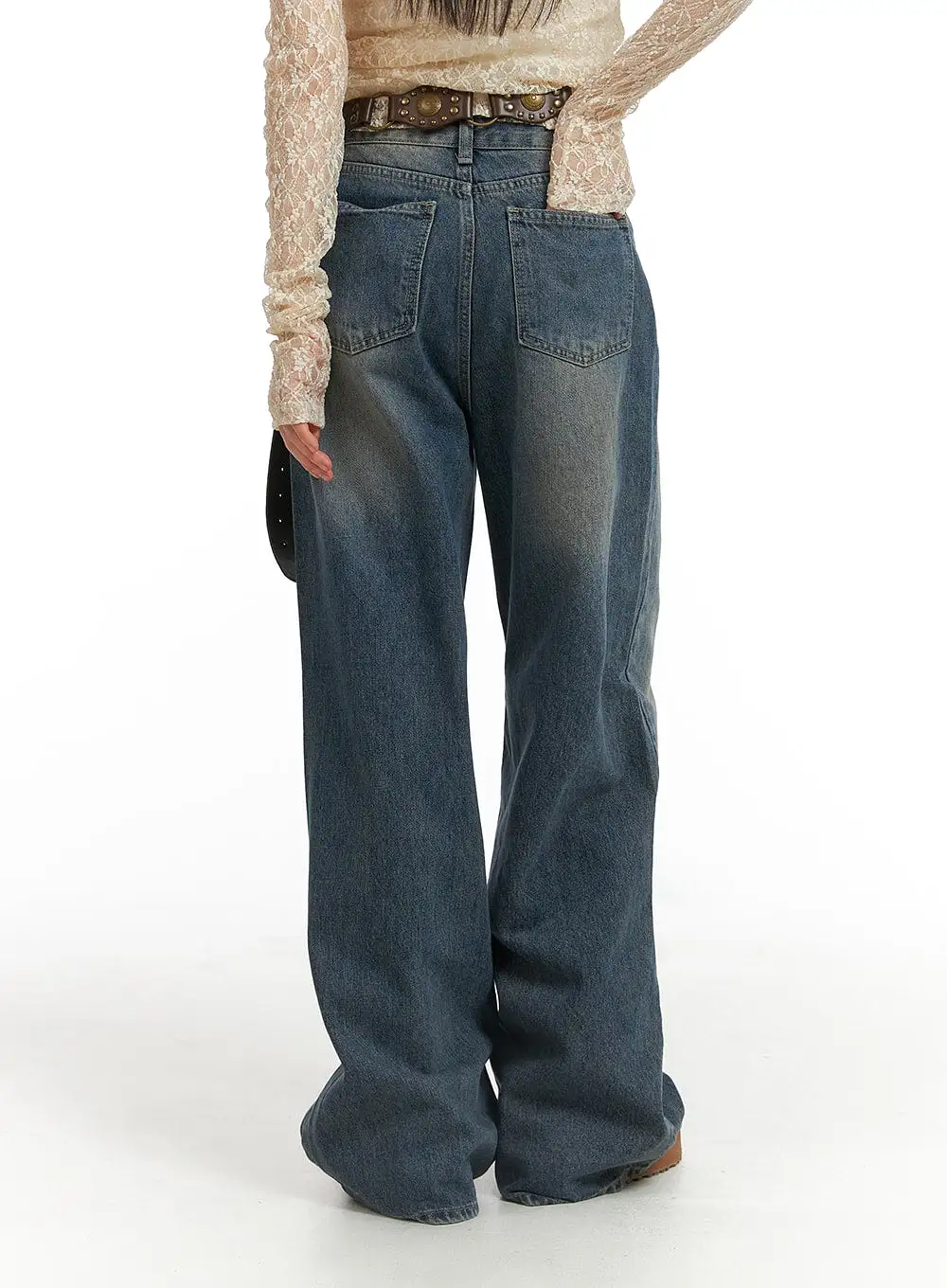 Wide Leg Denim Trousers CJ415