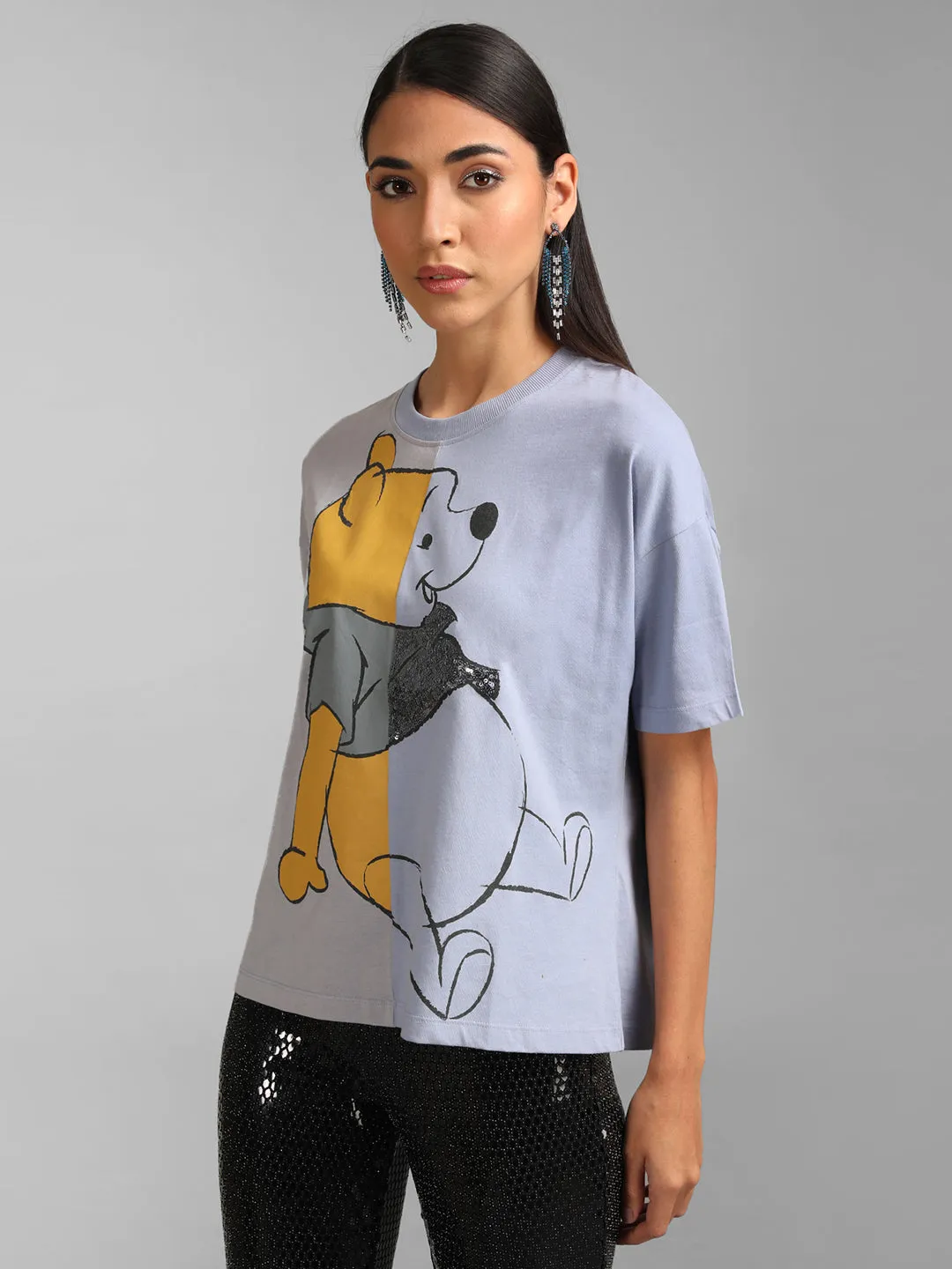 Winnie The Pooh  Disney Printed Color Block T-Shirt