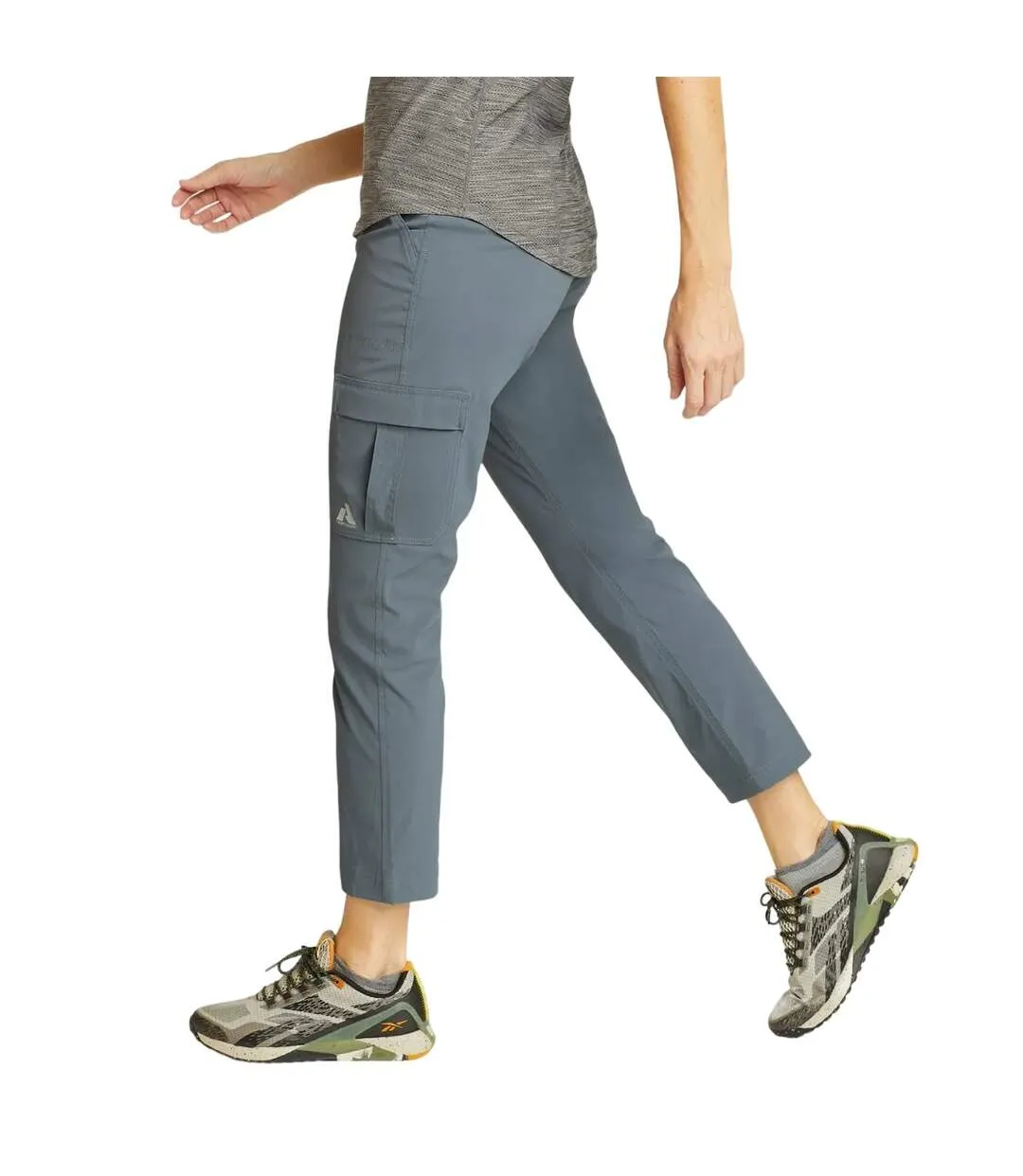 Womens/ladies guide ripstop cropped ankle cargo trousers graphite Eddie Bauer