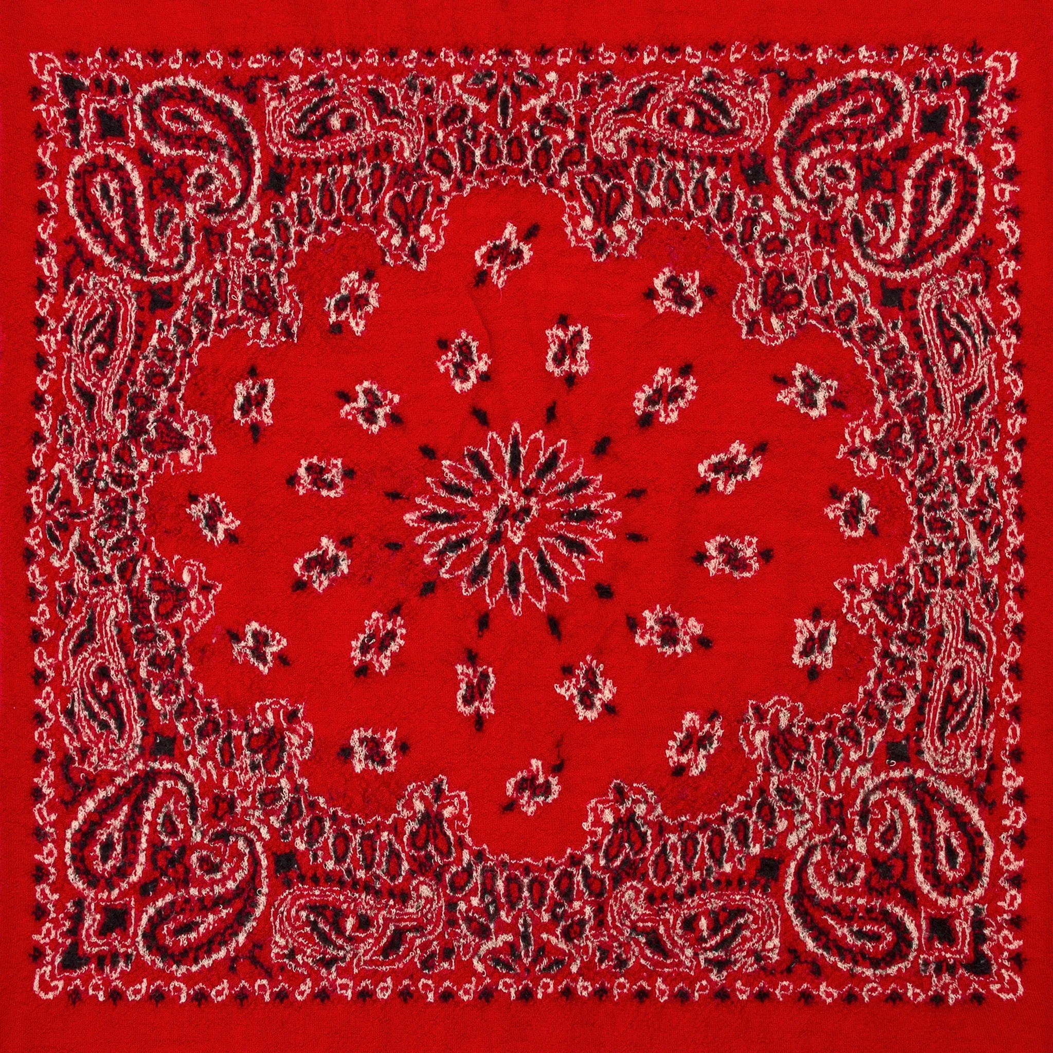 Wool Bandana Scarf - Red